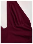 Burgundy Backless Asymmetrical Halter Mini Dress