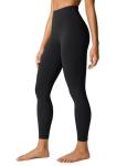 CRZ YOGA Butterlift Workout Leggings 25" - High Waisted Pilates Gym Athletic Womens Yoga Pants Buttery Soft Black Small