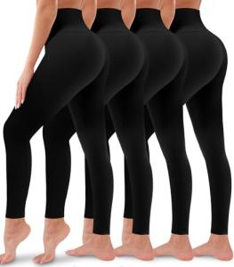 Butt Lift High Waisted Leggings - 4 Pack