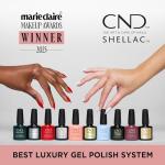 CND Shellac Gel Nail Polish, Long-lasting Nail Paint Color with Curve-hugging Brush, 391 Silk Slip Dress, 0.25 fl. oz