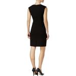 Calvin Klein Women's Cap Sleeve Side Rouched Sheath Dress, Black, 10