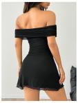 Floerns Women's Black Off-Shoulder Mini Dress