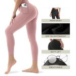 3 Pack High Waisted Leggings for Women Butt Lift Tummy Control Yoga Pants Workout Running Pants(033 Black/Dark Grey/Rosy Brown,L/XL)