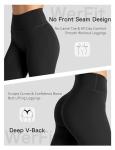 Unthewe Naked-Feel No Front Seam Leggings for Women - High Waisted Buttery Soft Workout Yoga Pants 25"(U810-Black-S)