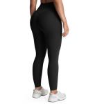 Aoxjox High Waisted Workout Leggings for Women Tummy Control Buttery Soft Yoga Metamorph Deep V Pants 26" (Black, Small)