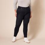 Amazon Essentials Women's Pull-On Mid Rise Stretchy Knit Jegging (Available in Plus Size), Black Rinse, 10