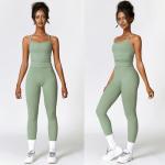 GXGPML Women 2 Piece Workout Sets (2025 NEW) Yoga Outfit Open Back Tank Top High Waisted Leggings Gym Sets Tracksuits For Women