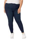 Amazon Essentials Women's Pull-On Mid Rise Stretchy Knit Jegging (Available in Plus Size), Dark Wash, 14