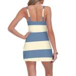 2026 Tummy Control Women's Swim Dress One Piecing Body Hugging Padded Swimwear Tie Knot