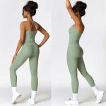 GXGPML Women 2 Piece Workout Sets (2025 NEW) Yoga Outfit Open Back Tank Top High Waisted Leggings Gym Sets Tracksuits For Women