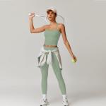 GXGPML Women 2 Piece Workout Sets (2025 NEW) Yoga Outfit Open Back Tank Top High Waisted Leggings Gym Sets Tracksuits For Women