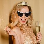 KICOSY 3PCS Birthday Baddie Sunglasses, Sash and Crown - Funny Baddie Outfits - Ultimate Birthday Party Accessories Bundle