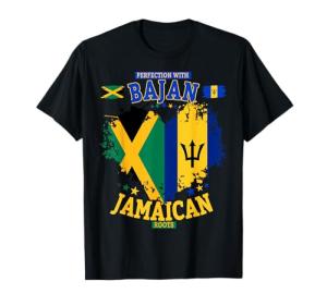 Jamaican Bajan Roots Outfit Idea for Women Barbados Flag T-Shirt