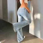 Bootcut Jeans for Women Low Rise Baggy Bell Bottom Jeans Y2k Low Waisted Boot Cut Jean Cute Cowgirl Pants Streetwear Curvy Sexy Flared Jean Boyfriend Vintage Distressed Denim Flare Pants