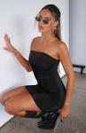 OFEEFAN Black Dress Homecoming Club Strapless Dresses Y2K Outfits L
