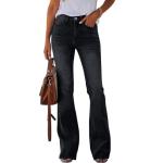 Bootcut Jeans for Women Trendy High Waisted Boyfriend Denim Pants Tall Skinny Stretchy Elastic Waist High Rise Denim Pants Streetwear Curvy Bell Bottom Trousers Boot Cut Jeans for Woman Black XXL