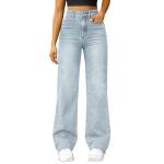 Women’s Wide Leg Jeans High Waisted Baggy Boyfriend Jeans with Elastic Waist Stretchy Straight Leg Denim Pants