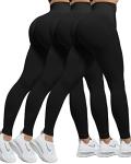 CHRLEISURE Women's 3-Piece Scrunch Butt Leggings Set