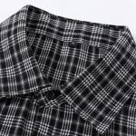 Men Short Sleeve Plaid T-Shirts Cotton Summer Casual Button Down Blouses Fashion Streetwear Curvy Hem Shirt Jackets