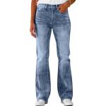 Bootcut Jeans for Women Trendy High Waisted Boyfriend Denim Pants Y2k Stretch Stretchy High Rise Elastic Waist Denim Pants Streetwear Curvy Bell Bottom Trousers Boot Cut Jeans for Woman Sky Blue L