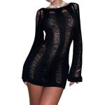 Pdxnyxx Long Sleeve Y2k Dress - Sexy Bodycon Dress for Women (Black, S)