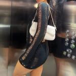 Pdxnyxx Long Sleeve Y2k Dress - Sexy Bodycon Dress for Women (Black, S)