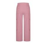 Womens Work Pants Construction Elastic Waist Work Out Resort Summer Curvy High Waisted Work Hiking Streetwear Fashion Outfits with Multiple Pockets Cargo Pants Women Pink