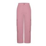 Womens Work Pants Construction Elastic Waist Work Out Resort Summer Curvy High Waisted Work Hiking Streetwear Fashion Outfits with Multiple Pockets Cargo Pants Women Pink