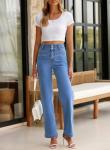 Women's High Waist Wide Leg Stretchy Jeans