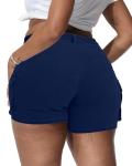 Gocolloa Plus Size High Waisted Jean Shorts