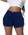 Gocolloa Plus Size High Waisted Jean Shorts