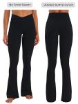 Sunzel Scrunch Flare Leggings with Pockets - Black