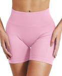 VOYJOY Women Workout Impact Shorts 2.5"/ 3.6"/ 4.5"/ 6" Scrunch Butt Lifting Gym Seamless Booty Biker Shorts Pink