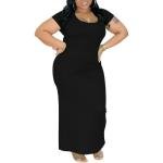 Mrskoala Plus Size Bodycon Maxi Dress - Black
