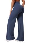 YEOREO High-Waist No Front Seam Leggings - Navy