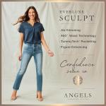 Angels Forever Young Women's 360 Sculpt Skinny Mid-Rise Jeans, Rinse, 10