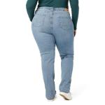 Levi Strauss Signature Gold Women's Curvy Totally Shaping Straight Jeans Mid-Rise Stretch Denim (Available in Plus Size), Blue Ice-waterless, 14 Short