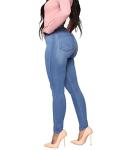 KUNMI Womens Classic High Waisted Skinny Stretch Butt Lifting Jeans Slim Fit Denim Pants Blue