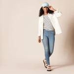 Amazon Essentials Women's Mid-Rise Stretch Pull-On Jegging, Light Wash, 14