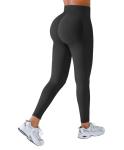 BRXL Lycra Invisible Scrunch Butt Lifting Leggings for Women Seamless High Waisted Tummy Control Workout Yoga Pants Black