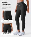 BRXL Lycra Invisible Scrunch Butt Lifting Leggings for Women Seamless High Waisted Tummy Control Workout Yoga Pants Black