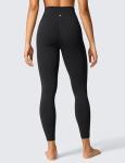 CRZ YOGA Butterlift Workout Leggings 25" - High Waisted Pilates Gym Athletic Womens Yoga Pants Buttery Soft Black Medium