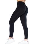 AUROLA Dream Collection Workout Leggings for Women High Waist Seamless Scrunch Athletic Running Gym Fitness Active Pants Dark Black M