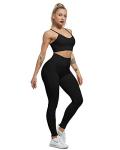 CHRLEISURE Women's 3-Piece Scrunch Butt Leggings Set