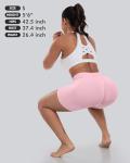 CHRLEISURE Workout Gym Biker Shorts, High Waisted Butt Lifting Scrunch Butt Sports Seamless Shorts Sets 4 Piece (BlackPinkLGreenLPurple,M)