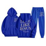 Sweatsuits Women 2 Piece Outfit Letter Print Jesus Christian Hoodies and Sweatpants Lounge Sets Tracksuits Set Fall Clothes