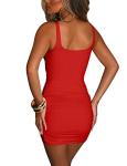 Kaximil Women's Red Cut Out Bodycon Mini Dress