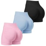 3 Pack High Waist Scrunch Butt Lifting Shorts