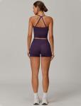 Dark Purple 2 Piece Workout Set for Women