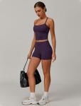 Dark Purple 2 Piece Workout Set for Women